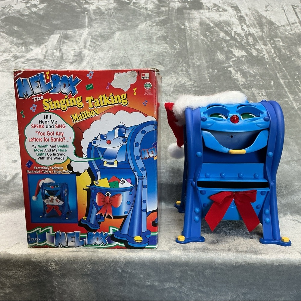 Vintage 1999 Telco MEL BOX The Talking Singing Christmas Animated Mailbox Tested